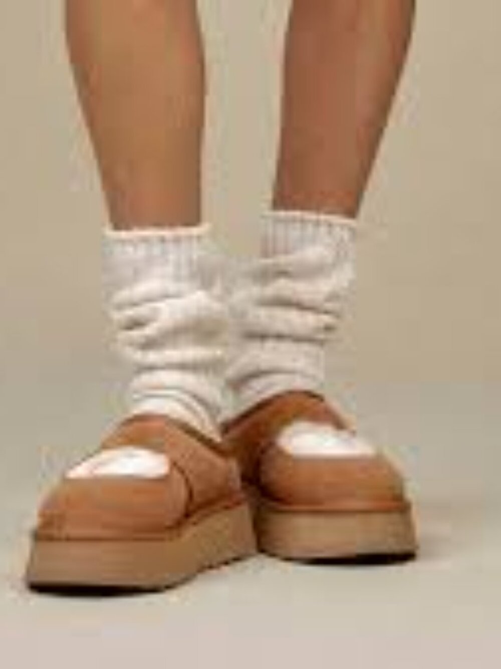 UGG BEA Mary Jane Women's Size 8 Chestnut Suede Platform Slippers NEW! Cute! - Picture 3 of 11